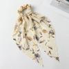 12 PCS Hair Scarf Hair Scrunchies Satin Chiffon Elastics Hair Band Hair Tie Ribbon Floral Stripped Leopard Pattern Ponytail Holder Long Tail Bow Knotted Soft Hair Scrunchy 2 in 1 Design for Women Girl GB-JX014 view 2