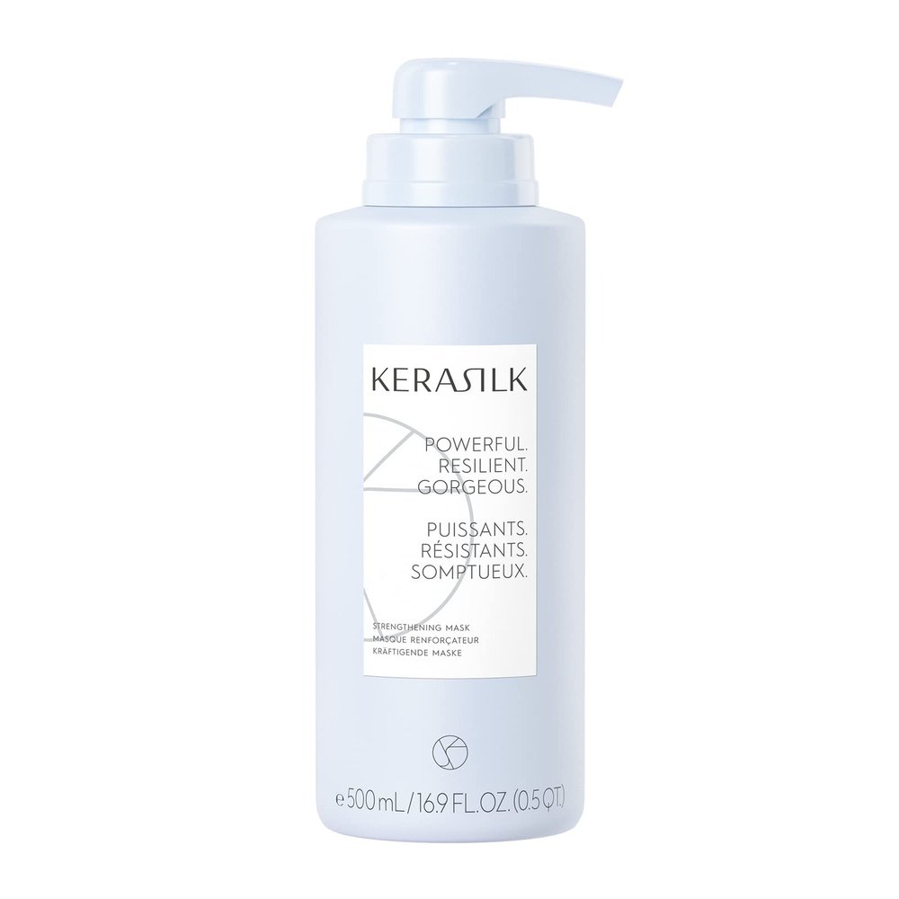 KERASILK Strengthening Mask | Deeply Conditions & Hydrates | Strenghthens Hair & Prevents Breakage | For Fine, Limp, Weak Hair | 500ml