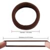 100 Pack Seamless Cotton Elastic Hair Ties for Women, Ponytail Holders, Stretch Hair Accessories, No Crease No Damage for Thick Hair (Dark Brown) view 4