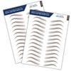 Bliss and Beyond USA, 2 Sheets Waterproof Eyebrow Tattoo Stickers, Long Lasting, Natural Looking Fake Eyebrows for Alopecia, Chemo, Cancer Gift. Same Size (Dramatic Las Vegas, Brown) view 1