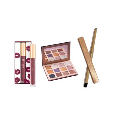 Fiorr Buy 1 Get 2 FREE December Monthly Special Flawless Three! Sunset Eyeshadow Palette made in Italy,Lip Shine and Eye Liner,