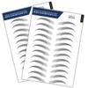 Bliss and Beyond USA, 2 sheets eyebrow tattoo waterproof sticker, Long Lasting, Natural Looking Fake Eyebrow for Alopecia, Chemo, Cancer gift. Same Size eyebrow tattoos (Natural Miami, Black) view 1