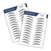 Bliss and Beyond USA Waterproof Eyebrow Tattoo Sticker - Long-Lasting, Natural looking Fake Eyebrow for Bald Spots, Alopecia, Chemo, Cancer gift. | Same Size tattoo | 2 Sheets (Dramatic Miami, Black) view 1