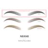 Bliss and Beyond USA Waterproof Eyebrow Tattoo Sticker - Long-Lasting, Natural looking Fake Eyebrow for Bald Spots, Alopecia, Chemo, Cancer gift. | Same Size tattoo | 2 Sheets (Dramatic Miami, Black) view 2