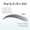 Bliss and Beyond USA Waterproof Eyebrow Tattoo Sticker - Long-Lasting, Natural looking Fake Eyebrow for Bald Spots, Alopecia, Chemo, Cancer gift. | Same Size tattoo | 2 Sheets (Dramatic Miami, Black) view 3