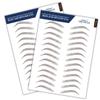Bliss and Beyond USA, 2 sheets eyebrow tattoo waterproof sticker, Long Lasting, Natural Looking Fake Eyebrow for Alopecia, Chemo, Cancer gift. Same Size eyebrow tattoos (Natural Las Vegas, Dark Brown) view 1