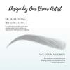 Bliss and Beyond USA, 2 Sheets Waterproof Eyebrow Tattoo Stickers, Long Lasting, Natural Looking Fake Eyebrows for Alopecia, Chemo, Cancer Gift. Same Size (Dramatic Las Vegas, Black) view 2
