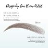 Bliss and Beyond USA, 2 Sheets Waterproof Eyebrow Tattoo Stickers, Long Lasting, Natural Looking Fake Eyebrows for Alopecia, Chemo, Cancer Gift. Same Size (Dramatic Miami, Brown) view 2
