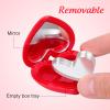 ABOOFAN 4Pcs Empty Heart Shape Eyeshadow Lipstick Palette Makeup Palette with Mirror Empty Makeup Containers for Young Teens, Girls or Women Valentines Present view 3