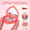 ABOOFAN 4Pcs Empty Heart Shape Eyeshadow Lipstick Palette Makeup Palette with Mirror Empty Makeup Containers for Young Teens, Girls or Women Valentines Present view 4