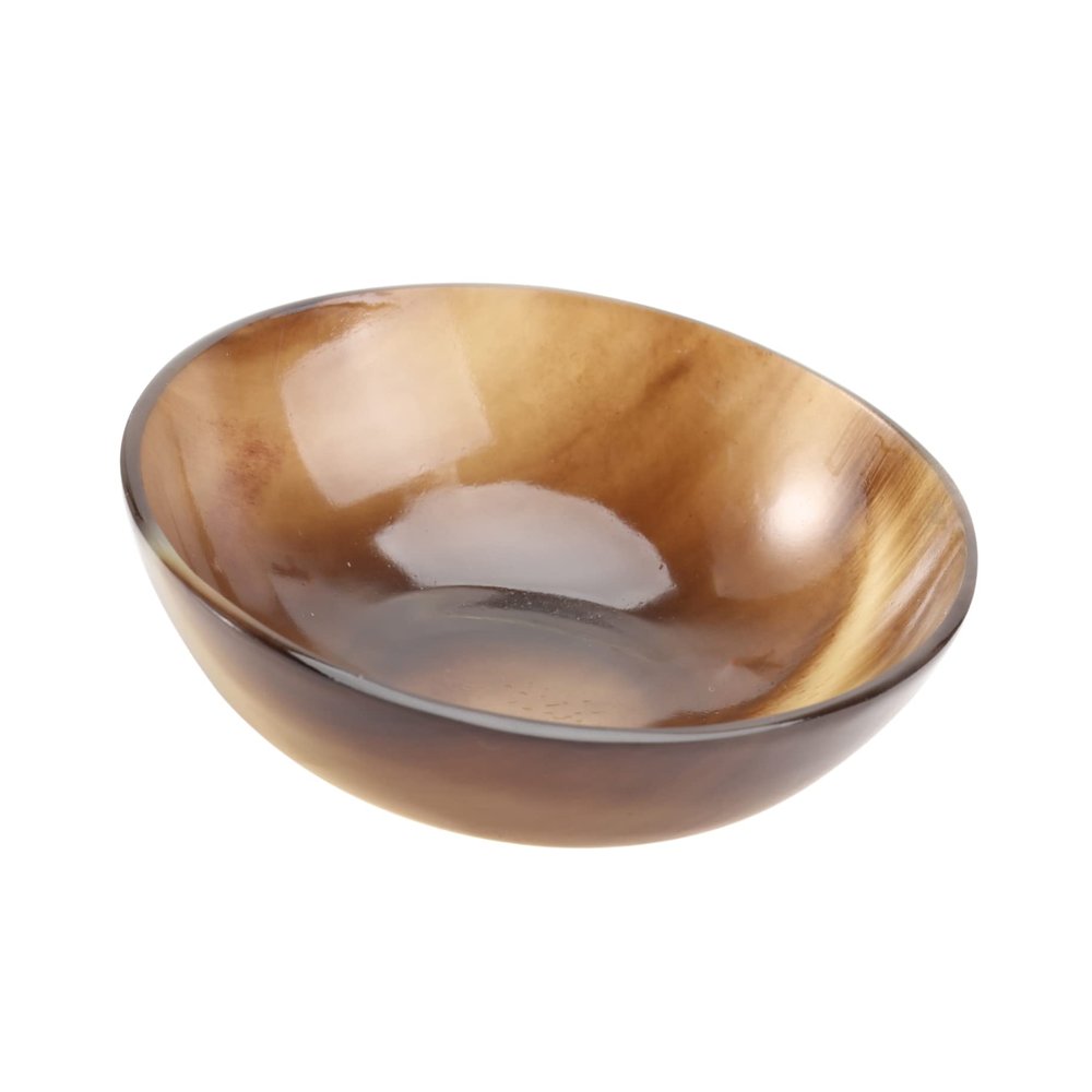 Healifty Yak Horn Shaving Bowl 3 Inch Shave Soap Bowl for Men Natural Horn Shaving Lather Durable Mug for Home and Travel