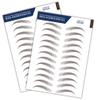 Bliss and Beyond USA, 2 sheets eyebrow tattoo waterproof sticker, Long Lasting, Natural Looking Fake Eyebrow for Alopecia, Chemo, Cancer gift. Same Size eyebrow tattoos (Natural Miami, Dark Brown) view 1