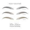 Bliss and Beyond USA, 2 sheets eyebrow tattoo waterproof sticker, Long Lasting, Natural Looking Fake Eyebrow for Alopecia, Chemo, Cancer gift. Same Size eyebrow tattoos (Natural Miami, Dark Brown) view 3