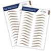 Bliss and Beyond USA, 2 sheets eyebrow tattoo waterproof sticker, Long Lasting, Natural Looking Fake Eyebrow for Alopecia, Chemo, Cancer. Same Size eyebrow tattoos (Dramatic Las Vegas, Light Brown) view 1