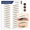 Bliss and Beyond USA, 2 sheets eyebrow tattoo waterproof sticker, Long Lasting, Natural Looking Fake Eyebrow for Alopecia, Chemo, Cancer. Same Size eyebrow tattoos (Dramatic Las Vegas, Light Brown) view 2