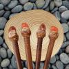 Natural Tumbled Healing Gemstone Crystal Wooden Hair Stick Handmade Gifts Boho Reiki by Smoky Quartz (Carnelian) view 4