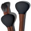 brush bubble Small Silicone Makeup Brush Covers for Travel, A Storage & Organizer Case for Brushes to protect Makeup Bag, Designed For Smaller Brushes, Black, 2 Pack Set view 1