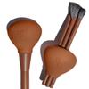 brush bubble Original Silicone Makeup Brush Covers for Travel, A Storage & Organizer Case for Brushes to protect Makeup Bag, Universal Design For Single & Multi-fit, Brown, 2 Pack Set view 1