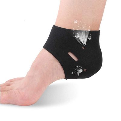 Gel Cracked Silicone Heel Dry Socks Unisex Moisturizing Protectors Foot Skin Socks Screen Print Socks (Black, One Size)