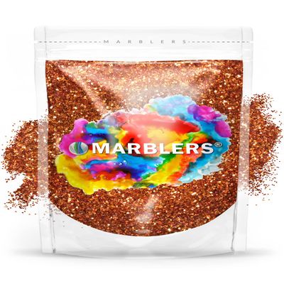 MARBLERS Twinkle Glitter [Copper] 3oz (85g) | Fine | Non-Toxic, Vegan, Cruelty-Free | Face, Body, Eyeshadow, Hair, Festival, Party Makeup | Nail Art, Polish | Resin, Tumbler, Slime, Craft