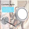 16 White Light LED Make Up Mirror 10x Desktop Countertop Magnification 8 Inch Bathroom Wall Mounted Cosmetic Mirror view 2