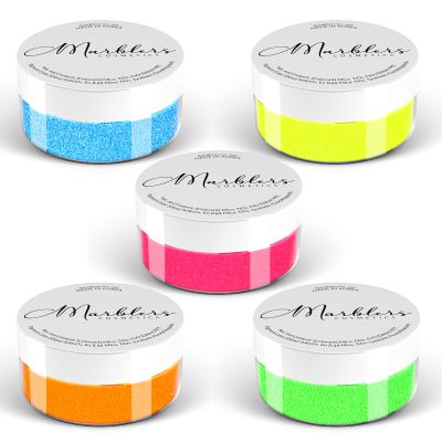MARBLERS Cosmetic Grade Fine Glitter 5-Pack [Neon Max] 0.90oz (25g) | Non-Toxic | Vegan | Cruelty-Free | Eyeshadow, Nail Polish, Nail Art | Festival, Rave & Party Makeup | Body & Face
