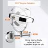 8" Wall Mounted Makeup Mirror with Lights LED 5X Wall Makeup Vanity Mirror Double Sided,Touch Button and Adjustable Light,Shaving Makeup in Bedroom or Bathroom USB RechargeNoir(Noir) (Chrome ) view 4