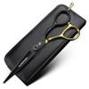 XUANFENG 6 inch Gold Professional Hair Scissors 9cr18 Steel Cutting and thinning Scissors are Suitable for Salon Hairdressers, Men, Women, Children and Adults (2 PCS) (Cutting Scissors) view 1