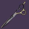 XUANFENG 6 inch Gold Professional Hair Scissors 9cr18 Steel Cutting and thinning Scissors are Suitable for Salon Hairdressers, Men, Women, Children and Adults (2 PCS) (Cutting Scissors) view 2