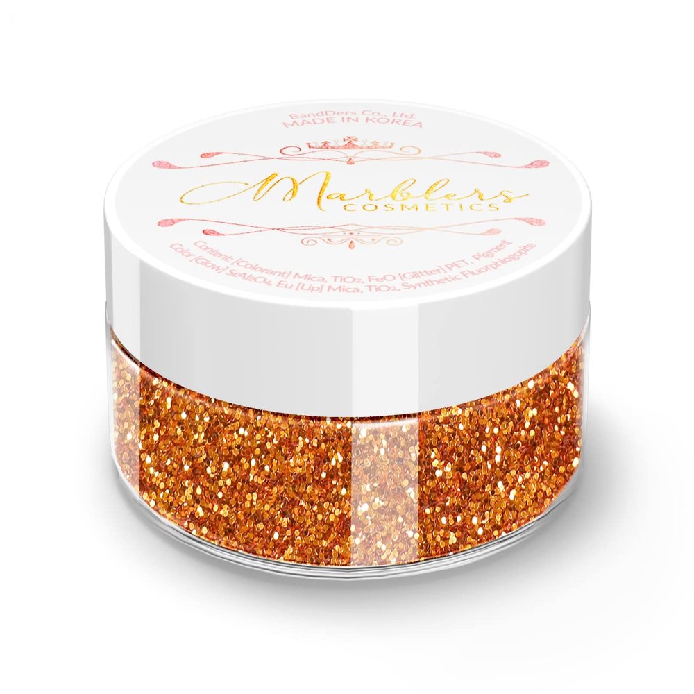 MARBLERS Twinkle Face & Body Glitter [Copper] 0.18oz (5g) | Fine | Non-Toxic | Vegan | Cruelty-Free | Festival, Rave & Party Makeup | Eye, Hair, Nail Polish, Eyeshadow | Nail Art | Gel Nail