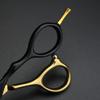 XUANFENG 6 inch Gold Professional Hair Scissors 9cr18 Steel Cutting and thinning Scissors are Suitable for Salon Hairdressers, Men, Women, Children and Adults (2 PCS) (Thinning Scissors) view 4