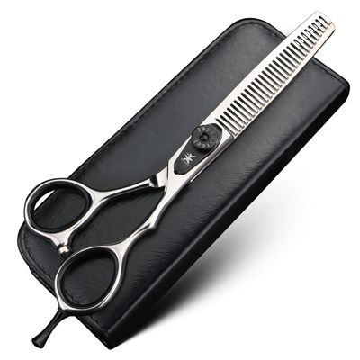XUANFENG 6 inch Silver Professional Hair Scissors 9cr18 Steel Cutting and thinning Scissors are Suitable for Salon Hairdressers, Men, Women, Children and Adults (Thinning Scissors)