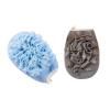 2 Pcs Bath Shower Pouf Sponge 2 in 1 Exfoliating Mesh Pouf Sponge Loofah Bath Glove with Elastic Hand Strap for Women Men Kid Bathroom view 1