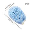 2 Pcs Bath Shower Pouf Sponge 2 in 1 Exfoliating Mesh Pouf Sponge Loofah Bath Glove with Elastic Hand Strap for Women Men Kid Bathroom view 2