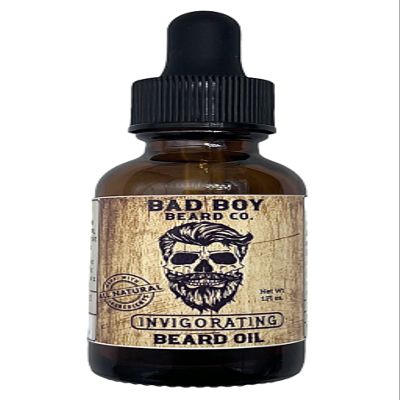 Bad Boy Beard Co. Beard Oil - Invigorating Blend (Cedarwood/Peppermint/Lavender) - All Natural Ingredients - 1oz