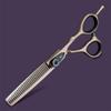 XUANFENG 6 inch pink professional hair scissors 9cr18q steel cutting and thinning scissors are suitable for salon hairdressers, men, women, children and adults (Thinning scissors) view 2