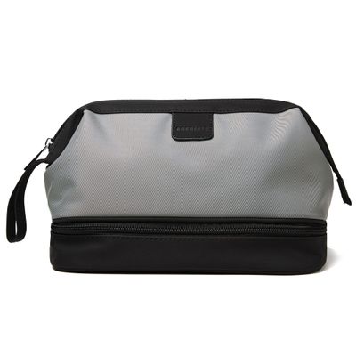 Aberlite Traveler Toiletry Bag for Men - Water Resistant Traveling Dopp Kit - Travel Pouches Organizer - Travel Bathroom Bag (Grey) (Medium Size - 5.3 Liters)
