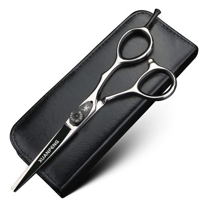 XUANFENG 6 inch Silver Professional Hair Scissors 9cr18 Steel Cutting and thinning Scissors are Suitable for Salon Hairdressers, Men, Women, Children and Adults (Cutting Scissors)