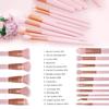 ZOREYA Makeup Brush Set - 15 Pcs Premium Synthetic Foundation Concealers Eye Shadows Make Up Brush,Eyeliner Brushes(Pink) view 4