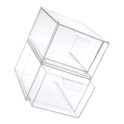 Homoyoyo 2pcs Boxes Storage Box Clothes Storage Bag Cosmetic Container Clear Makeup Stackable Organizer Drawers Stackable Drawers Organizing Glove Box The Pet Dressing Table