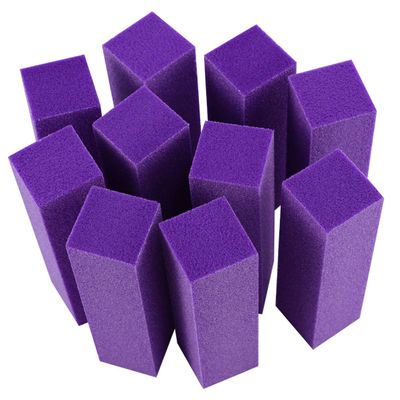SHERCHPRY 10pcs Four-Sided Nail Buffer and Polishing Block Soft Sponge Manicure Tools for Natural and False Nails for Home and Salon Use