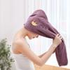 Cntqiang 4 Pieces Coral Velvet Quick Dry Hair Towel Wrap Head for Women Thicker Bath Towels (Pink PPL Blue Green) view 2