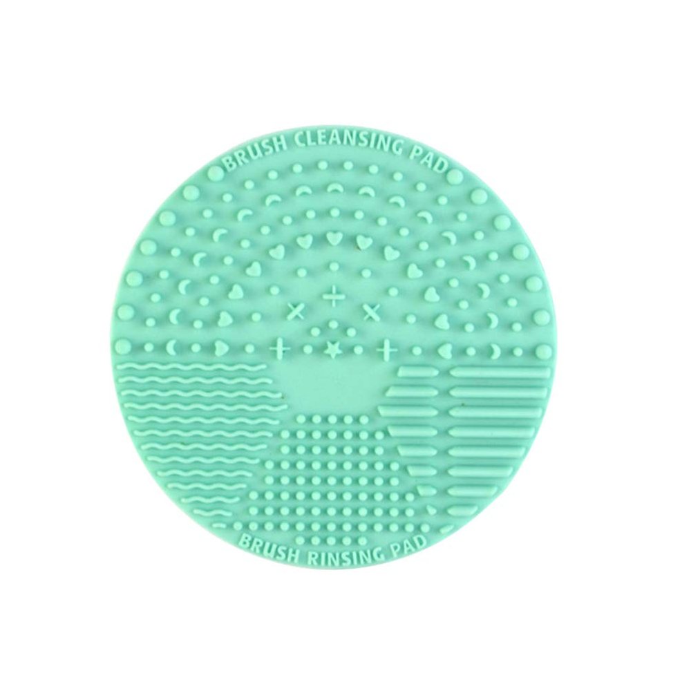 SOLUSTRE Round Makeup Brush Cleaning Pad Scrubber Tool for Easy Cleaning of Cosmetic Brushes Adorable Light and Convenient Makeup Accessory