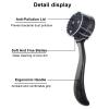 Beomeen 4 Pcs Handheld Face Scrubber, Facial Cleansing Brush Charcoal Black Bristles Face Exfoliator Soft Brush with Lid for Gentle Deep Cleansing and Exfoliating, Large Black+Small Purple view 3