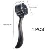 Beomeen 4 Pcs Handheld Face Scrubber, Facial Cleansing Brush Charcoal Black Bristles Face Exfoliator Soft Brush with Lid for Gentle Deep Cleansing and Exfoliating, Large Black+Small Purple view 4