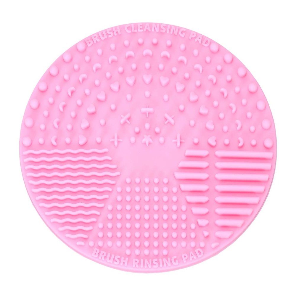 SOLUSTRE Round Makeup Brush Scrubber Cleaning Pad Cleaning Tool for Easy Makeup Brush Washing Cute