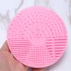 SOLUSTRE Round Makeup Brush Scrubber Cleaning Pad Cleaning Tool for Easy Makeup Brush Washing Cute view 2