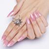 GLAMERMAID Light Pink Press on Nails Medium Almond, Handmade Glitter Jelly Soft Gel Nude False Nals, Stiletto Glue on Nails Kit for Women, Reusable Short Oval Stick on Acrylic Fake Nails Manicure Set view 4