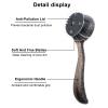 3 Pcs Large Handheld Face Scrubber, Beomeen Facial Cleansing Brush Charcoal Black Bristles Face Exfoliator Cleaner Soft Brush with Lid for Gentle Deep Cleansing and Exfoliating (Black-Glitter) view 3