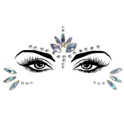 Face Gems stick on Sparkling Face glitter Jewels Exquisite Crystals Face Stickers for Woman Eyes Face Body Self-adhesive Rhinestone Temporary Tattoos Eyebrows Stage Party Decoration